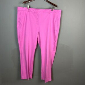 J.Crew Pants women's size Size 22 Kallie Pant Pink Straight Leg Stretch Crop NWT